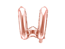 Load image into Gallery viewer, Rose Gold Foil balloon Letter 'W'
