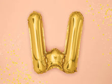 Load image into Gallery viewer, Gold Foil balloon Letter ''W''
