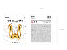 Load image into Gallery viewer, Gold Foil balloon Letter ''W''
