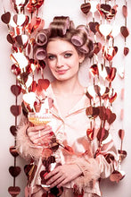 Load image into Gallery viewer, Rose Gold Hearts Foil Curtain
