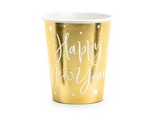 Load image into Gallery viewer, Happy New Year cups, Gold, 220ml
