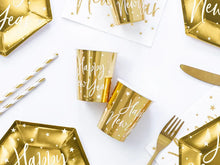 Load image into Gallery viewer, Happy New Year cups, Gold, 220ml
