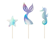 Load image into Gallery viewer, Iridescent Mermaid Cake Toppers - 24.5 cm
