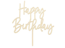 Load image into Gallery viewer, Wooden Cake Topper Happy Birthday - 16.5cm
