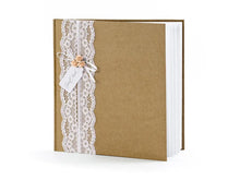 Load image into Gallery viewer, Vintage Kraft Lace Guest Book

