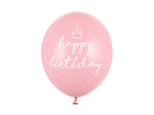Load image into Gallery viewer, Happy Birthday Baby Pink Latex Balloons - 6ct
