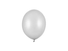 Load image into Gallery viewer, Strong balloons 12cm, Metallic Silver Snow - 100pcs
