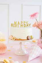 Load image into Gallery viewer, Gold "Happy Birthday" Letter Pick Birthday Candles

