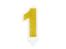 Load image into Gallery viewer, Gold Glitter Candle Number - 1
