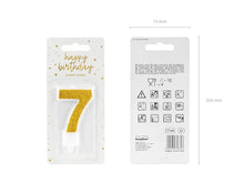Load image into Gallery viewer, Gold Glitter Candle Number - 7
