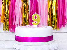 Load image into Gallery viewer, Gold Glitter Candle Number - 9
