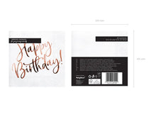Load image into Gallery viewer, Happy Birthday Rose Gold Foiled Serving Napkins (20ct)
