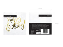 Load image into Gallery viewer, Happy Birthday Gold Foiled Serving Napkins - 33x33cm
