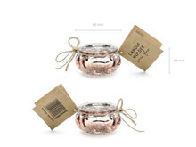 Load image into Gallery viewer, Rose Gold Frosted Glass Tea Light Holder, 1pc
