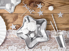 Load image into Gallery viewer, Silver Star Plates 18cm - 6ct
