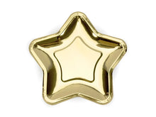 Load image into Gallery viewer, Gold Star Plates - 23cm
