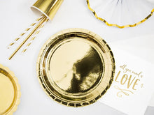 Load image into Gallery viewer, Gold Foil Round Dinner Plates - 6ct
