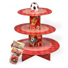 Load image into Gallery viewer, Red Football Cupcake Kit Stand - 24 Pieces
