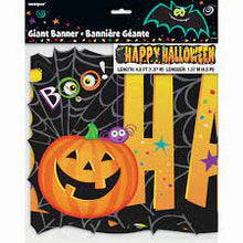 Load image into Gallery viewer, Smiling Pumpkin Pals Happy Halloween Giant Banner (1.3m)
