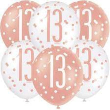 Load image into Gallery viewer, 12&quot; Rose Gold &amp; Pearl Latex Balloons 13 - 6ct

