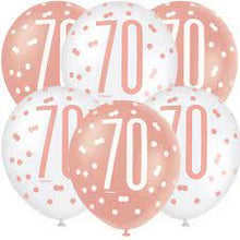 Load image into Gallery viewer, 12&quot; Rose Gold &amp; Pearl Latex Balloons 70 -6ct
