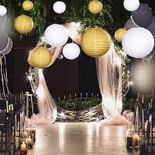 Load image into Gallery viewer, Gold Paper Lantern  (35cm)

