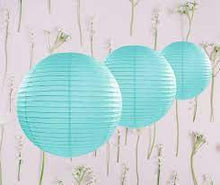 Load image into Gallery viewer, Tiffany Blue Large Paper Lantern  (35cm)
