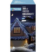 Load image into Gallery viewer, 300 LED Bright White Frosted Icicle Lights Multi Action Christmas Lights 7.5M

