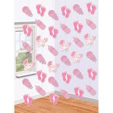 Load image into Gallery viewer, Baby Girl String Decorations - 6ct

