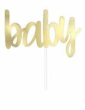 Load image into Gallery viewer, 6" Baby Cake Topper Gold
