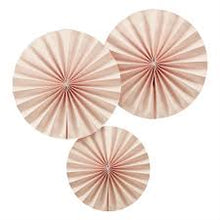 Load image into Gallery viewer, Ginger Ray Paper Fan Set, Pastel Pink
