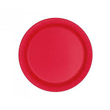 Load image into Gallery viewer, Ruby Red Solid Round 7" FSC Dessert Plates - 20ct
