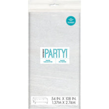 Load image into Gallery viewer, White Scalloped Paper Table Cover, 54&quot;x108&quot;
