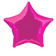 Load image into Gallery viewer, Solid Star Foil Balloon 20&quot; / 18&quot; - Hot Pink
