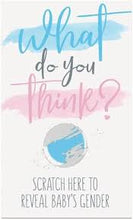 Load image into Gallery viewer, Gender Reveal Party What Do You Think Scratch Card - Boy
