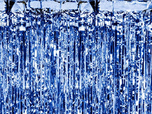 Load image into Gallery viewer, Blue Shimmer Curtain Backdrop
