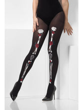 Load image into Gallery viewer, Opaque Day of the Dead Tights, Black
