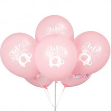 Load image into Gallery viewer, Pink Floral Elephant 12&quot; Latex Balloons - 8ct
