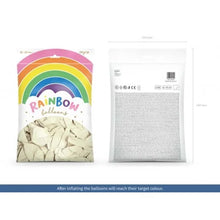Load image into Gallery viewer, Rainbow Balloons 30cm metallic white - 100pcs
