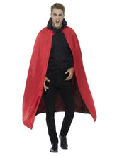 Load image into Gallery viewer, Reversible Vampire Cape, Black &amp; Red, Adult
