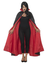 Load image into Gallery viewer, Reversible Vampire Cape, Black &amp; Red, Adult
