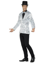 Load image into Gallery viewer, Sequin Jacket, Mens - Silver
