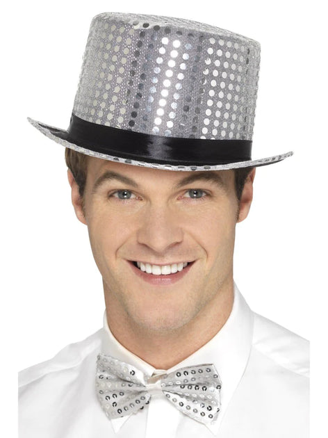 Silver top hat sales