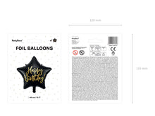 Load image into Gallery viewer, Black And Gold Happy Birthday Foil balloon - 40 cm
