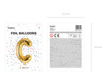 Load image into Gallery viewer, Gold Foil Balloon Letter ''C''
