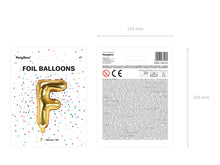 Load image into Gallery viewer, Gold Foil balloon Letter ''F''
