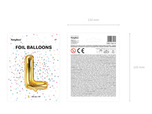 Load image into Gallery viewer, Gold Foil balloon Letter ''L''
