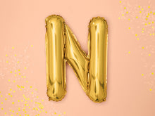 Load image into Gallery viewer, Gold Foil balloon Letter ''N''
