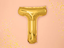 Load image into Gallery viewer, Gold Foil balloon Letter &#39;&#39;T&#39;&#39;
