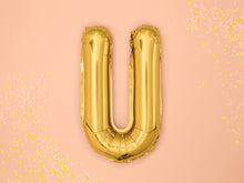 Load image into Gallery viewer, Gold Foil balloon Letter ''U''
